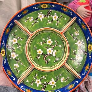 Hand painted Japanese Divided Plate